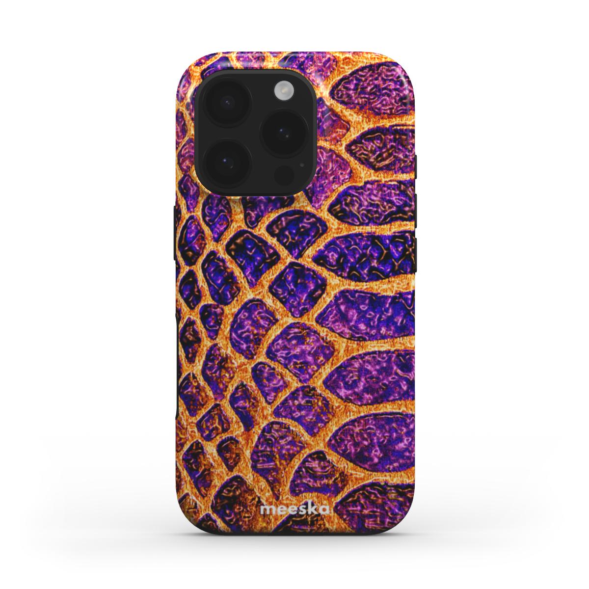 Purple and Yellow Snake Skin | MagSafe Tough Phone Case