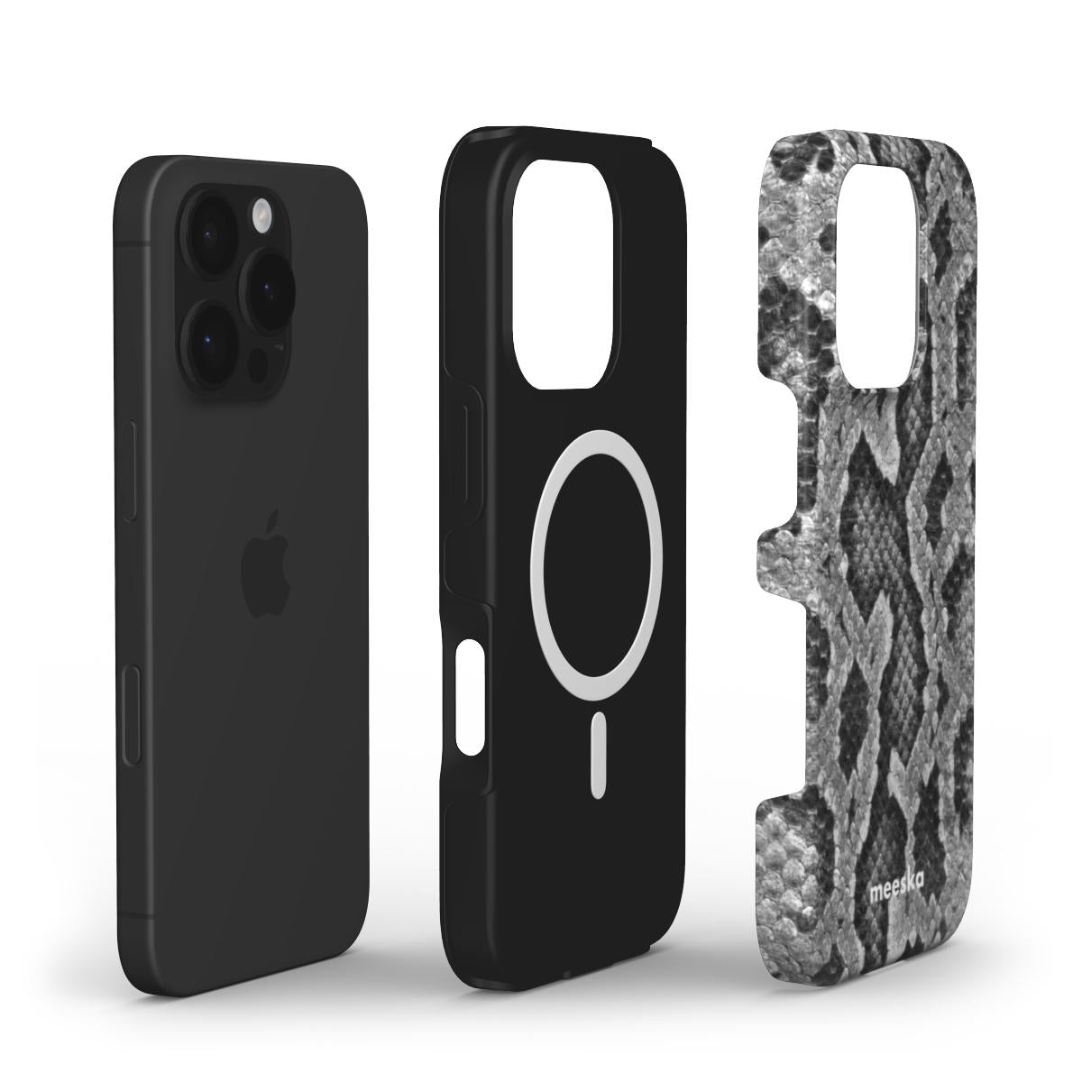 Gray Snake Skin | MagSafe Tough Phone Case